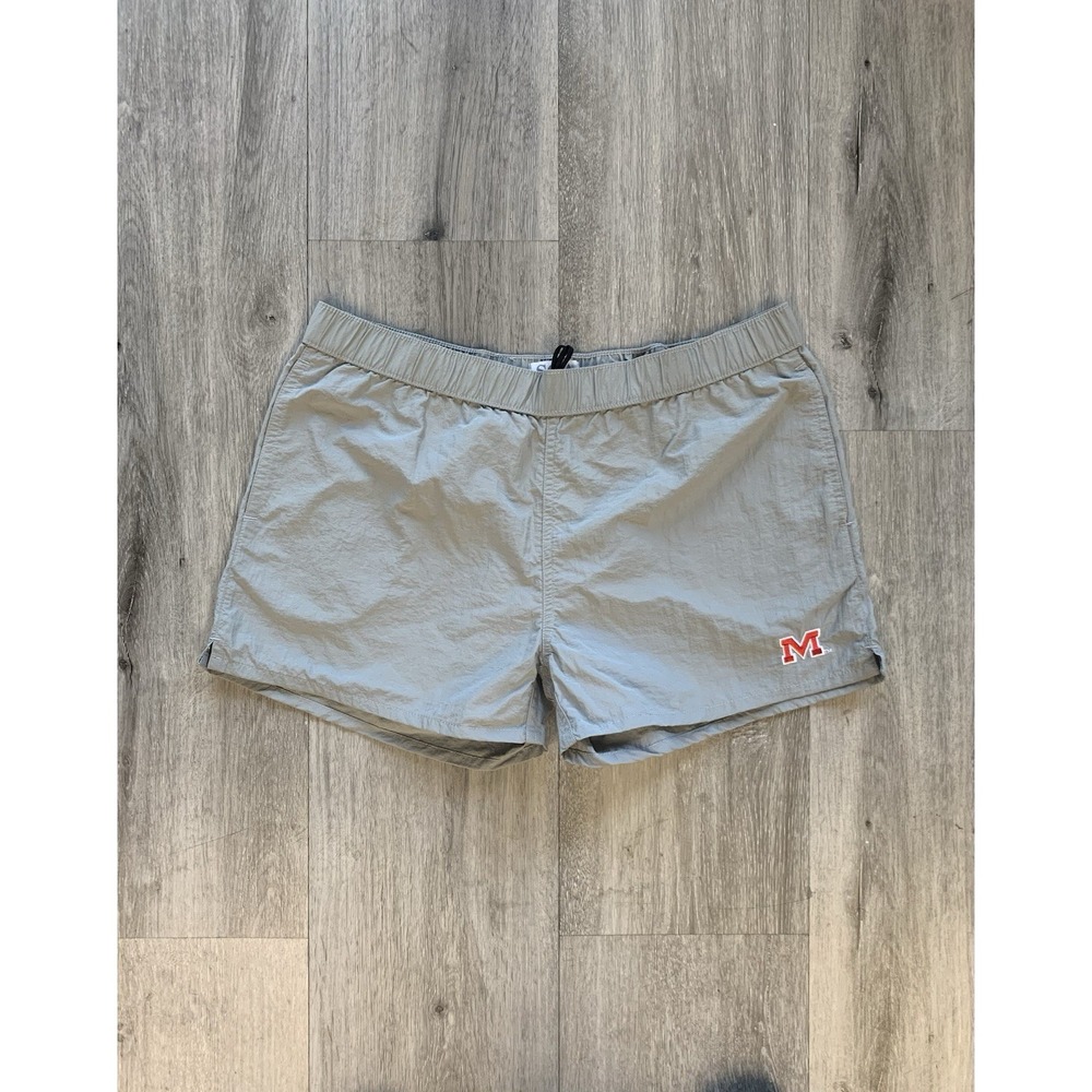 Vintage Y2K NWT SCA Michigan State Gray Red Athletic Shorts Size XL